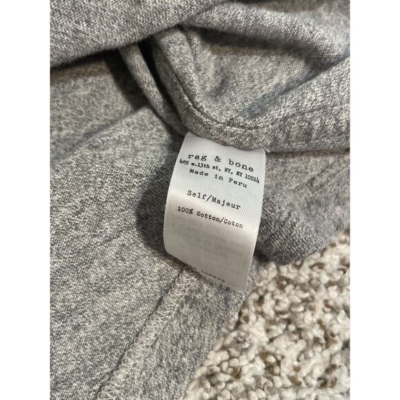 Rag & Bone Alphabet Print Crew Pocket T-Shirt Gray “G” Size XXL - Picture 7 of 9